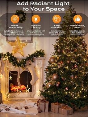 Holiday LED String Lights for Christmas Tree - Warm White